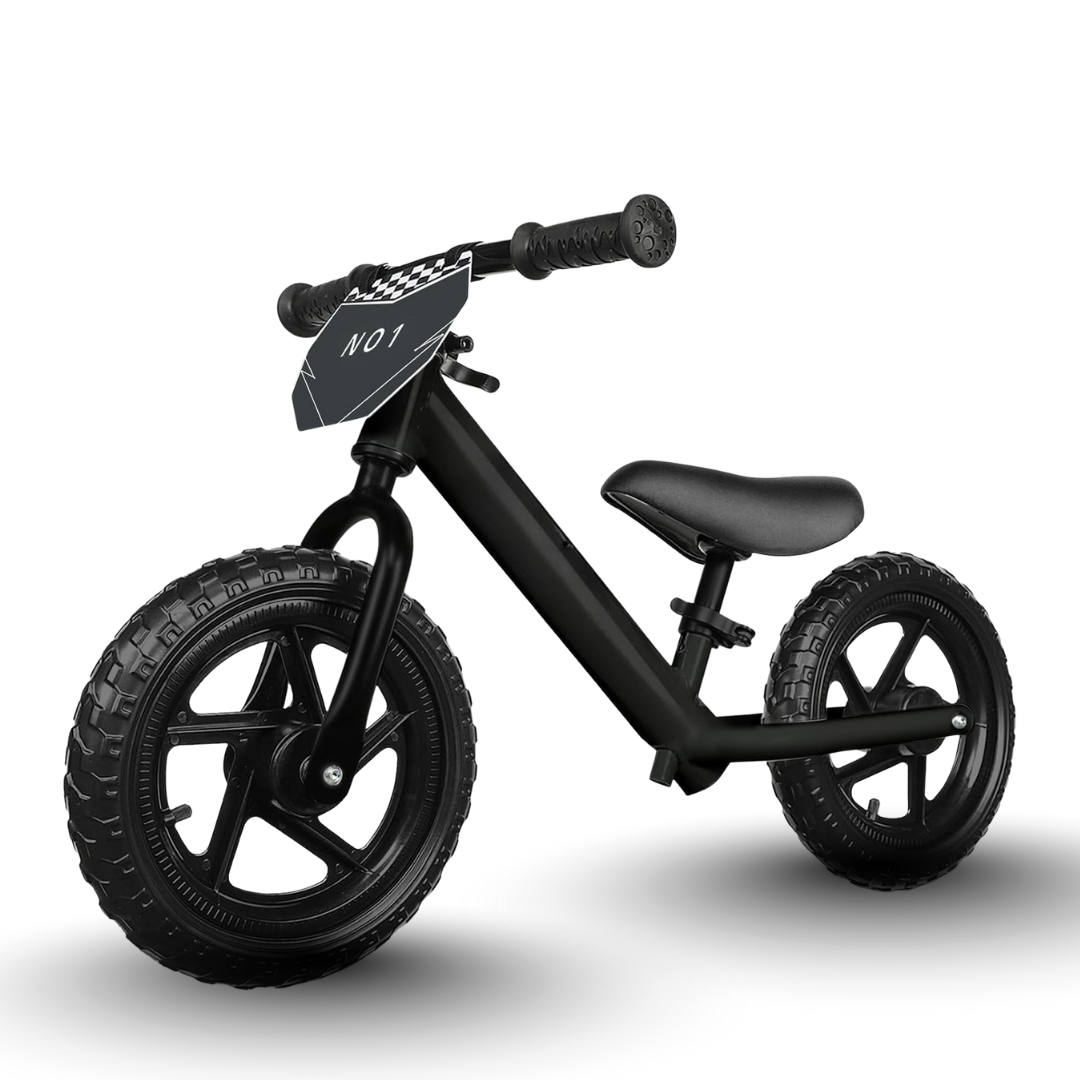 Toddler Balance Bike 12 Inch Frame with Adjustable Seat and Name Plate