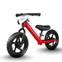 Toddler Balance Bike 12 Inch Frame with Adjustable Seat and Name Plate