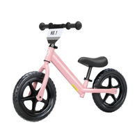 12 Inch Toddler Balance Bike with Adjustable Seat and Dual Suspension